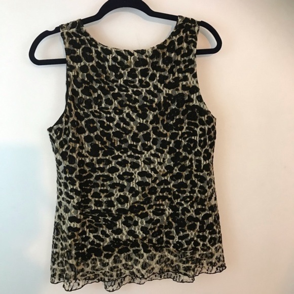 Alfani Leopard Print Shell - Picture 2 of 5